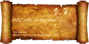 Vörös Herman névjegykártya